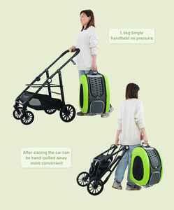 Poussette <span class=keywords><strong>pour</strong></span> <span class=keywords><strong>chien</strong></span> avec transporteur détachable, sac à dos, sac à main <span class=keywords><strong>pour</strong></span> poussette <span class=keywords><strong>pour</strong></span> animaux de petite taille moyenne - Product Image 6