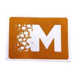 Étiquettes de vêtements tissées personnalisées, logo de marque, étiquette tissée à coupe droite, transfert thermique - Product Image 1