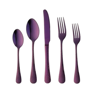 Juego de Cubiertos de Acero Inoxidable de Lujo con Recubrimiento PVD Morado, Ecológico, Pulido Espejo, Apto para Lavavajillas, Cubiertos Modernos para Cena - Product Image 1