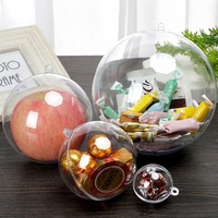 Toutes sortes de tailles différentes pour la décoration intérieure de mariage et de fête Boule transparente pour le bricolage Ornements à remplir en plastique transparent