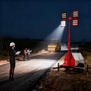 Torre de Iluminación Telescópica Montada en el Techo de Vehículos Diésel con Mástil, Clasificación IP65, 440000 Lúmenes - Product Image 6