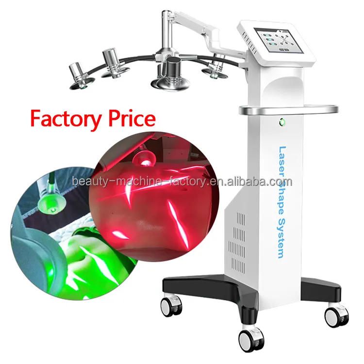 6D Lipo Laser Non-invasive 532nm Laser Green Red Light Cold Fat Removal Cellulite Removal Body Shaping Weight Loss Laser Machine