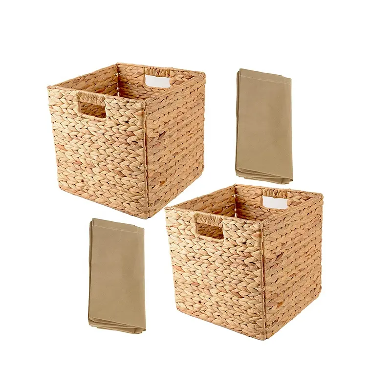 Cestini portaoggetti giacinto d'acqua per l'organizzazione di contenitori in legno 13x13