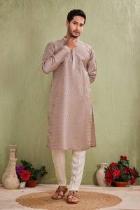 Designer Ethnic <b>Mens</b> Cotton <b>Kurta</b> Regular Fit Ankle-Length Traditional Casual Wear India Pakistan Style White Churidar <b>Kurta</b> - Product Image 4