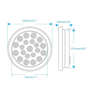 Luces Traseras LED de 21 LED de Doble Color con Anillo de Goma, Luces Traseras Redondas de 4 Pulgadas, Luz Trasera para Automóvil, Luz de Giro, Luz de Reversa para RV, Remolque, Camión - Product Image 5