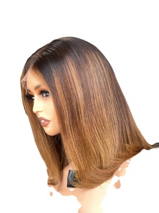 Timide Vente Chaude Court Longueur Perruque Sans Colle Cheveux Humains Brésiliens Naturel Cheveux Humains Pré Pucked Hairline Avec Bleach Knot - Product Image 4