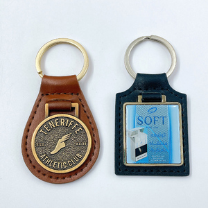 LLavero de piel sintética con logotipo grabado láser personalizado, soporte para llavero de cuero sintético en blanco con sublimación, anillo personalizado de lujo para coche - Product Image 1