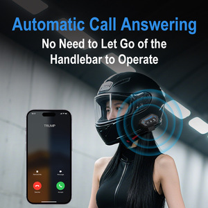 BT-12 500mAh không thấm nước xe máy Mũ bảo hiểm cho Bluetooth <span class=keywords><strong>Intercom</strong></span> Tai nghe cao cấp phụ kiện cho xe máy - Product Image 4