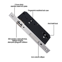 Loquet à rouleaux en acier inoxydable SS304 de haute qualité, corps de serrure à mortaise avec entraxe de 60 mm, compatible avec les portes de 35 à 65 mm