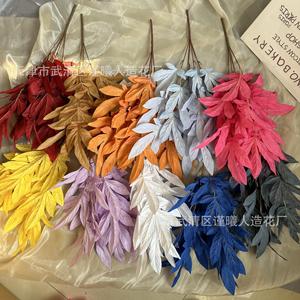Hojas de Garra de Pollo Jinxi, Flores Artificiales de Seda de Alta Simulación de 10cm-30cm, Decoración para Bodas, Hogar y Exteriores - Product Image 1