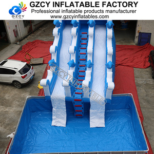 Trượt Nước Khung Kim Loại PVC Thổi Phồng Thương Mại Trượt Nước Kiểu Bể Bơi Lớn Cho Người Lớn Trẻ Em Sân Sau Sân Sau Bơm Hơi Để Bán - Product Image 3