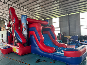 Château gonflable commercial <span class=keywords><strong>Spiderman</strong></span>, trampoline <span class=keywords><strong>Spiderman</strong></span>, maison de rebond, combo de trampoline avec toboggan pour fête d'enfants - Product Image 2