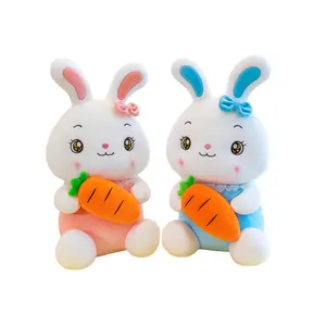 Excellent Quality Stuffed Animals Stuffed Rabbit Holding A Turnip Unisex Plush Bunny Stuffed Toys