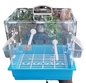 Jaula de pájaros de alta calidad directa de fábrica al por mayor contiene <span class=keywords><strong>2</strong></span> cajas de comida, <span class=keywords><strong>2</strong></span> postes de pie, cada caja interior se embala individualmente - Product Image 4