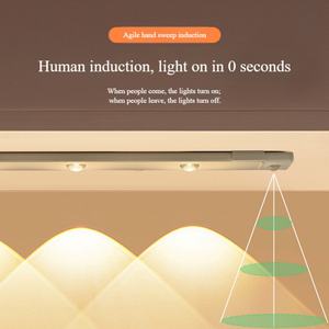 Lampe de placard sans fil rechargeable à détecteur de mouvement 3 couleurs avec éclairage sous-armoire et lampe de placard lumineuse - Product Image 2