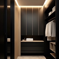 Dressing moderne et durable avec coiffeuse, mobilier de chambre modulaire écologique pour projets de villas de luxe