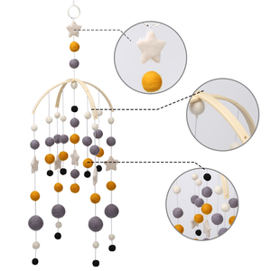 2024 Newborn Hanger Decoration Polyester Balls Pendant Bed Hanging Ornament Felt Wind Chime Bed Bell Crib Mobile - Product Image 2