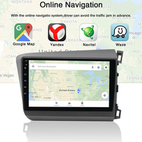Grosir 9 inci Android Auto Carplay DVD Player GPS untuk Honda Civic RHD 2012 DSP Multimedia Video Radio layar sentuh Radio mobil