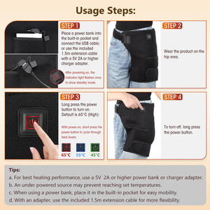 เข็มขัดพยุงสะโพกพร้อมสายรัดขยาย <span class=keywords><strong>ราคา</strong></span>โรงงาน แผ่นทำความร้อนขนาดใหญ่ 105 LED แสงสีแดง 660nm สำหรับบำบัดสะโพกและบริเวณขาหนีบ - Product Image 6
