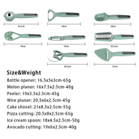 Ensemble de 8 mini-gadgets de cuisine manuels pour la maison, comprenant un éplucheur, un râpe à fromage, une trancheuse à avocat, pour fruits et légumes