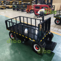 Carretilla Eléctrica de Plataforma Plana para Almacén y Jardín, Transporte sin Esfuerzo, Gran Capacidad de Carga, 1 Tonelada, 2 Toneladas
