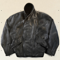 Veste en cuir véritable sur mesure pour homme, style vintage, coupe-vent, bomber, veste en cuir surdimensionnée vintage pour homme