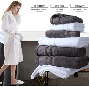 Toallas de algodão 100% alto lujo de lujo alta qualidade 80*160 40*75cm branco gris