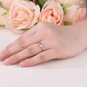 แหวนเพชรสำหรับผู้หญิง18K สีโรสโกลด์ IGI/Gia ได้รับการรับรองจากห้องปฏิบัติการของขวัญสำหรับแฟนสาวประจำวัน - Product Image 2