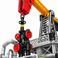 Juego de Bloques de Construcción de Máquina de Bombeo de Petróleo, 734 Piezas, Kit de Modelo de Ingeniería STEM, Juguete Educativo de Construcción para Niños