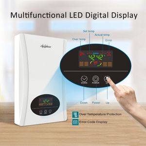 Chauffe-eau électrique 5kW à 8kW avec affichage de la température, boîtier en plastique pour RV, extérieur, hôtel, usage domestique. - Product Image 2