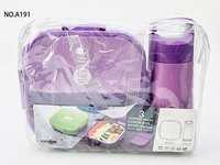 M01 Enkellaags Kinderen Studenten Plastic Ecologisch Stapelbare Lunchbox Waterfles Set Magnetronbestendig Verwarmbaar Bento Salade