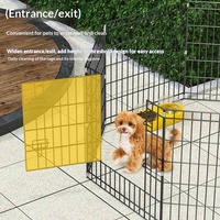 Cage pliable en acier pour chiens, poulets, lapins et canards - Enclos pour animaux de compagnie de style européen, sûr pour l'intérieur et l'extérieur