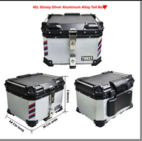 Boîte à bagages supérieure et arrière pour moto en aluminium 45L AC-0907, étanche, pour rénovation/amélioration, provenant directement de l'usine