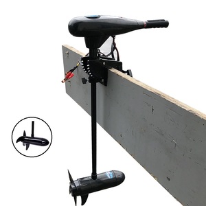 Moteur de bateau de pêche solaire marin 60LBS 12V à moteur à balais monté sur le transom avec hélice à trois pales - Product Image 2