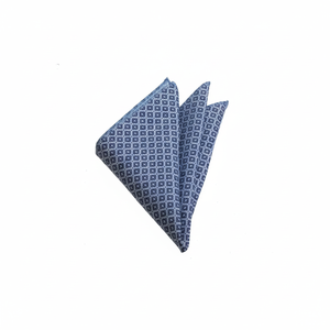 Blue Navy Blue Patterned Cotton Neckerchief - Product Image 2