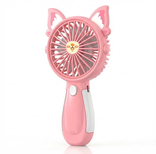 High Quality Portable USB Rechargeable Mini Handheld Fan Three-Speed Battery Power Source for Household Car RV Use