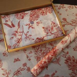 Papel de regalo de seda de tejido de embalaje impreso con logotipo de tamaño personalizado de alta calidad con logotipo para ropa/Flores/regalos - Product Image 1