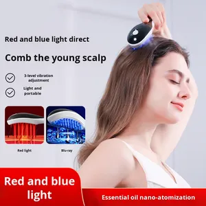 Peine Masajeador de Cabello con Microcorriente y Luz Roja, Aplicador Eléctrico para Cuero Cabelludo, Cepillo Masajeador de Cabello por Conducción GZ RTS, Pedido Mixto al por Mayor - Product Image 2