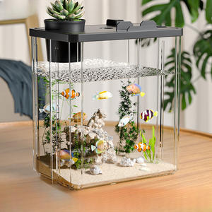 Vendita calda all'ingrosso Smart piccola decorazione per la casa Betta <span class=keywords><strong>acquario</strong></span> piccola casa Desktop piccolo <span class=keywords><strong>acquario</strong></span> <span class=keywords><strong>acquario</strong></span> acrilico serbatoio - Product Image 2