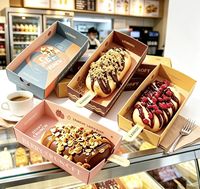 Boîte en papier personnalisée pour glaces et bâtonnets glacés avec pelliculage mat et gaufrage, emballage alimentaire écologique et recyclable