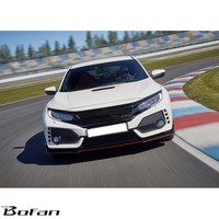 Pièces de carrosserie ABS de Type R pour HONDA CIVIC 2016-2022, Grille avec paupière