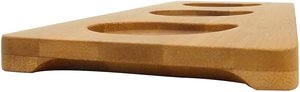 Juego de Platos para Aperitivos, Tazas de Porcelana en Forma de Coma, Bandeja de Bambú 26x10x4.5 Cm, Tazas Blancas en Forma de Coma, Bandeja para Aperitivos - Product Image 4