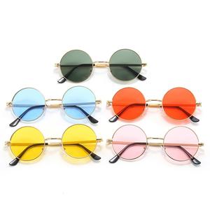 Moda Metal Marco redondo Gafas de sol Gafas doradas Marco Gafas Cadena Pierna Gafas - Product Image 1