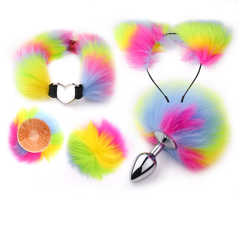 Multicolor Rabbit Tail