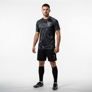 Camisetas de Fútbol Personalizadas al por Mayor, Diseño de Patrón de Fondo, Sublimación, Bordado de Logotipo, Equipo, Club, Camiseta de Fútbol Juvenil - Product Image 1