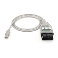 Câble d'interface USB INPA K+CAN FTDI avec puce OBD2 pour outils de diagnostic automobile, gaine en PVC, résolution 1080p pour BMW