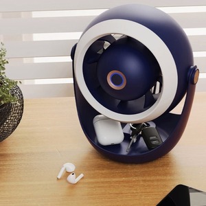 Wall Mounted Desktop Fan <b>Light</b>, <b>Mini</b> Portable <b>LED</b> Fan, Camping Turbine Fan, USB Charging, Multifunctional Creative Wall <b>Light</b> - Product Image 3