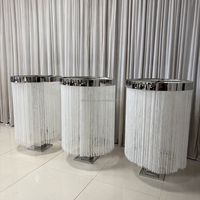 Nouveauté - Centre de table de mariage de luxe de haute qualité - Support à fleurs en acier inoxydable doré pour la décoration de table de mariage
