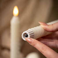 Bougie sans flamme à piles avec télécommande, effet vacillant, en cire de paraffine, rose, noir, vert, bordeaux, pour décoration intérieure