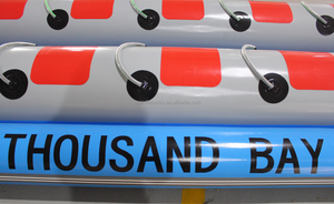 Bateau <span class=keywords><strong>banane</strong></span> gonflable de Sports nautiques de bâche de PVC de 0.9mm, Portable pour 12 personnes, vente en gros directe d'usine - Product Image 4